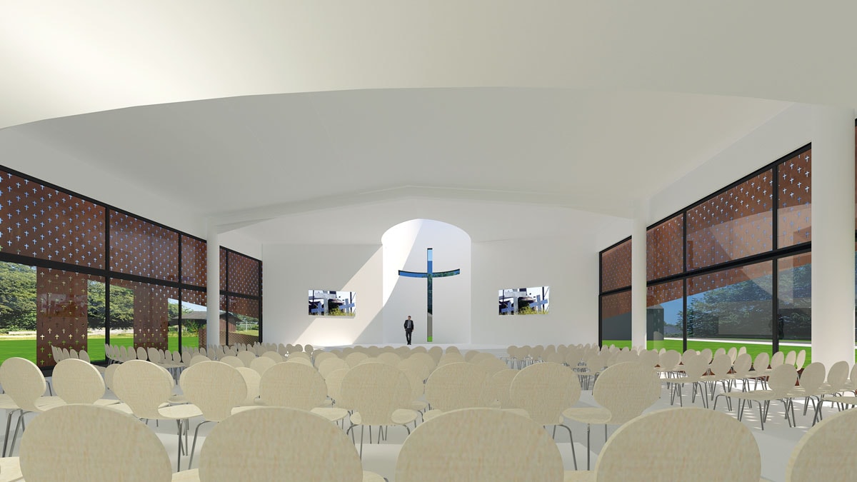 Renderbild neuer Gottesdienstsaal