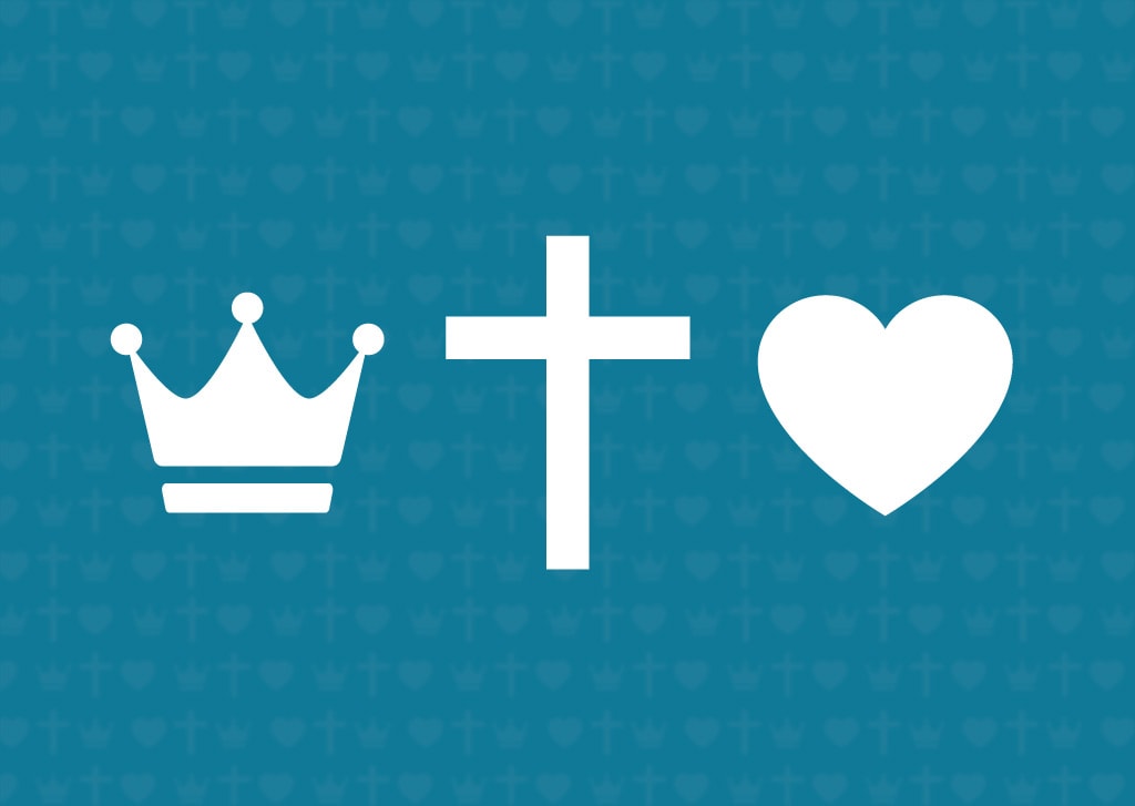 Icons Krone, Kreuz und Herz