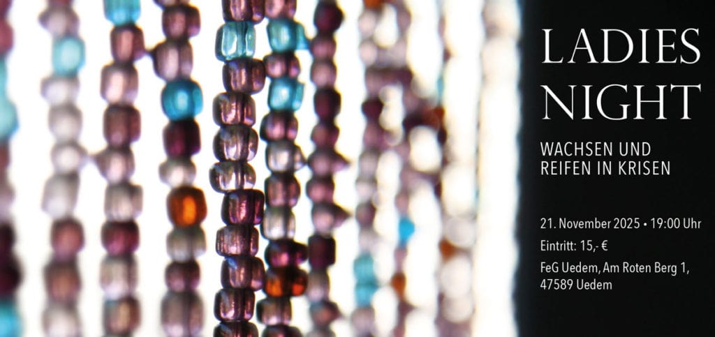 Farbige Perlenkette, Ladies Night Veranstaltung in Uedem, gegen Krisen und für Wachstum, 21.11.2025, Eintritt 15 €.